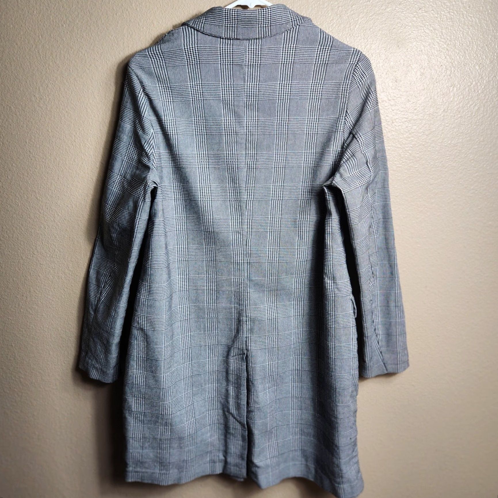 Adrianna Papell Adrianna Papell Womens Glen Plaid/Houndstooth Long Topper Jacket-Size M Size M / US 6-8 / IT 42-44 - 4 Thumbnail