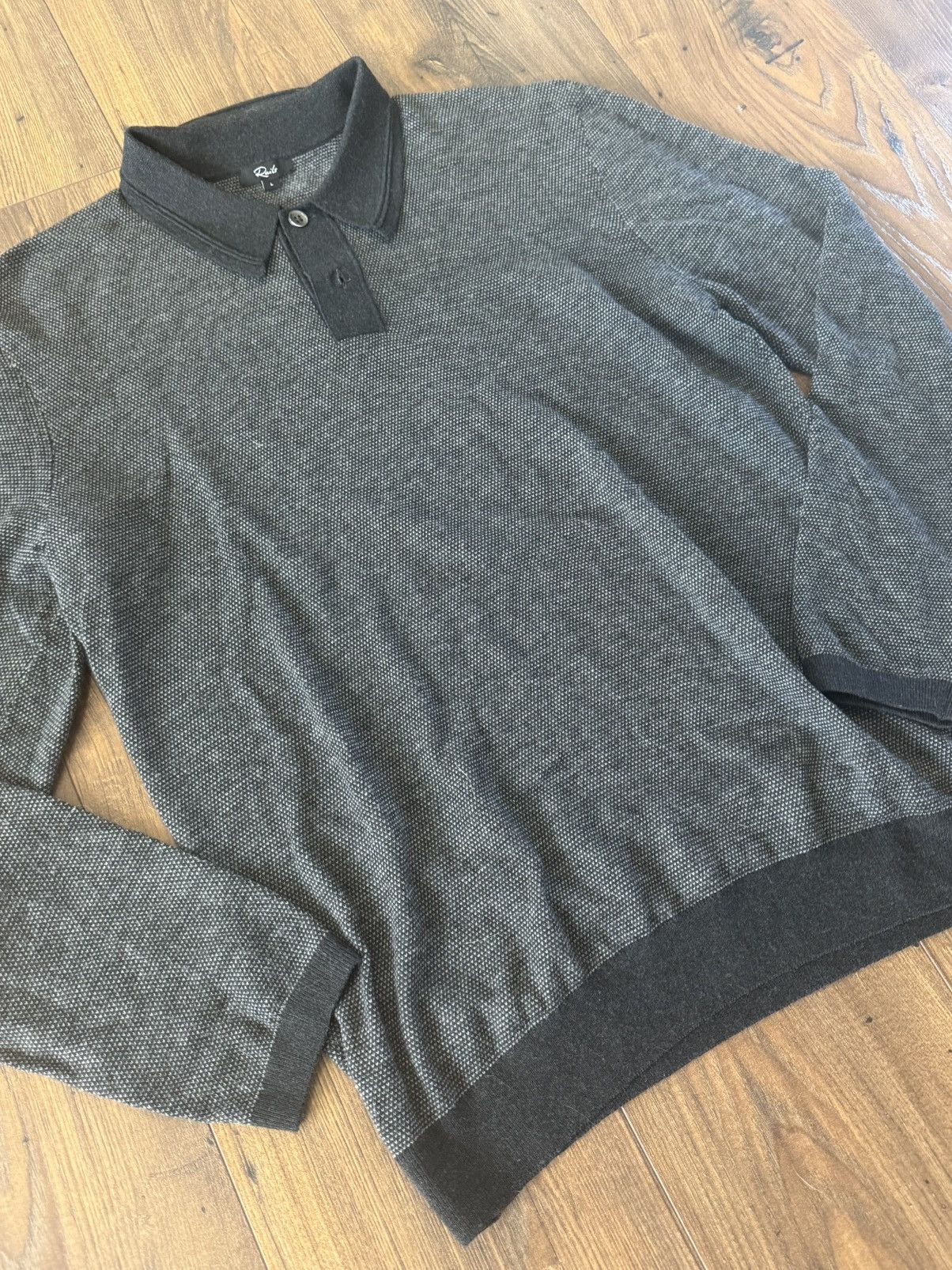 Rails Rails Men’s Anders Contrast-Trimmed Wool-Blend Polo Sweater Size US L / EU 52-54 / 3 - 2 Thumbnail