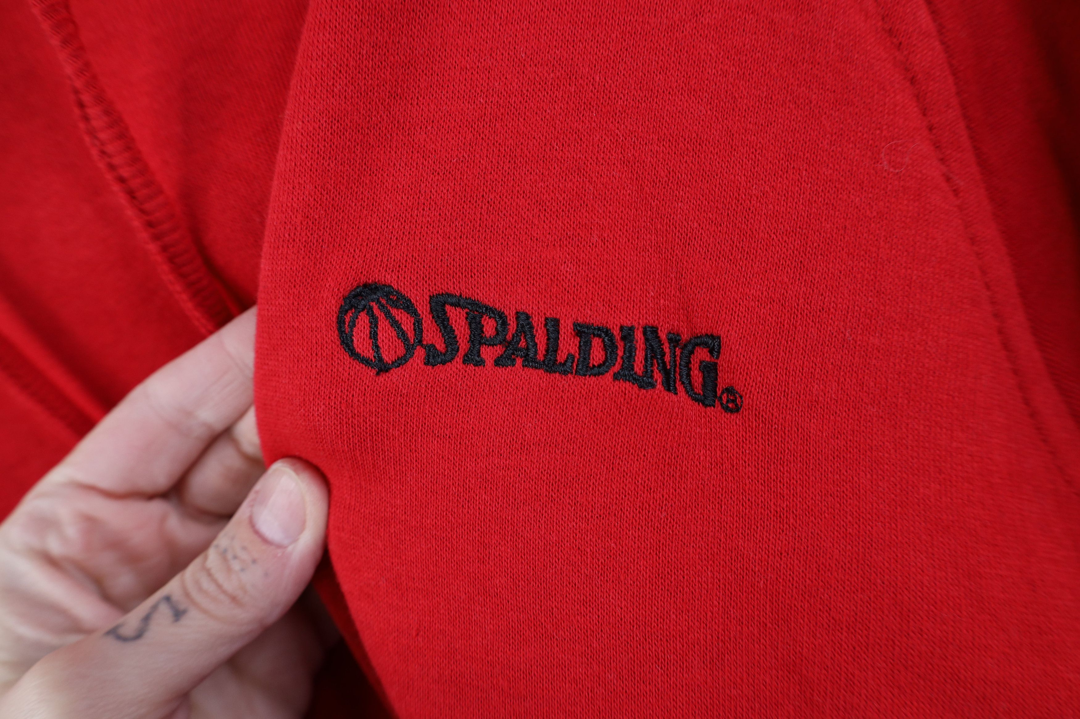 Vintage Vintage 90s Spalding Basketball Spell Hoodie Sweatshirt Red Size US L / EU 52-54 / 3 - 4 Thumbnail