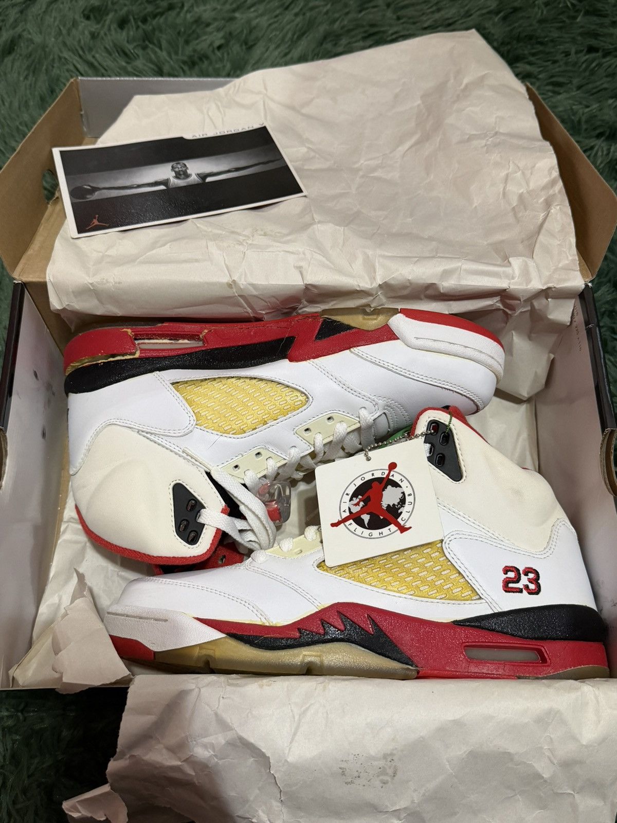 Nike jordan retro 5 fire red 2006 Size US 7.5 / EU 40-41 - 1 Thumbnail