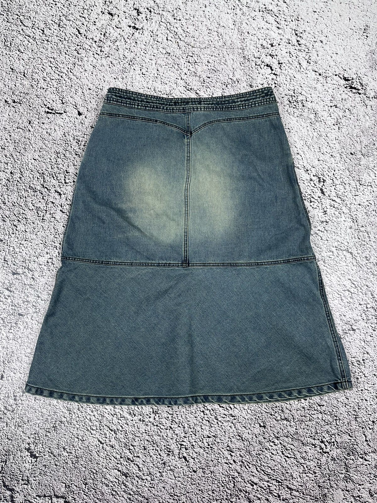Max Mara Vintage Sportmax Max Mara Denim Midi Skirt Y2K Size 12 Size XL / US 12-14 / IT 48-50 - 7 Thumbnail