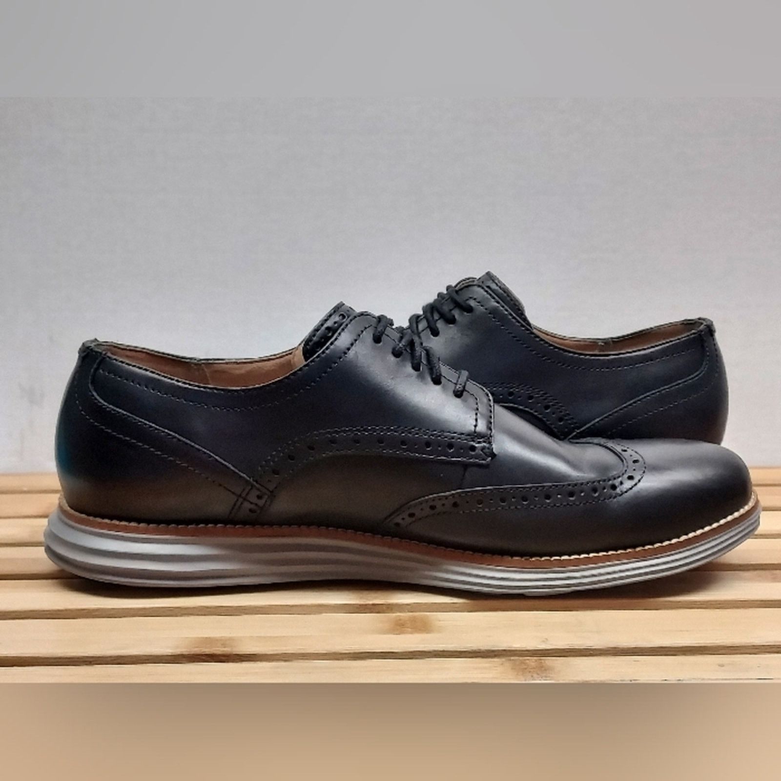 Cole Haan Cole Haan Mens | Black | Grand Wingtip Oxford Shoes Size 12M Size US 12 / EU 45 - 7 Thumbnail