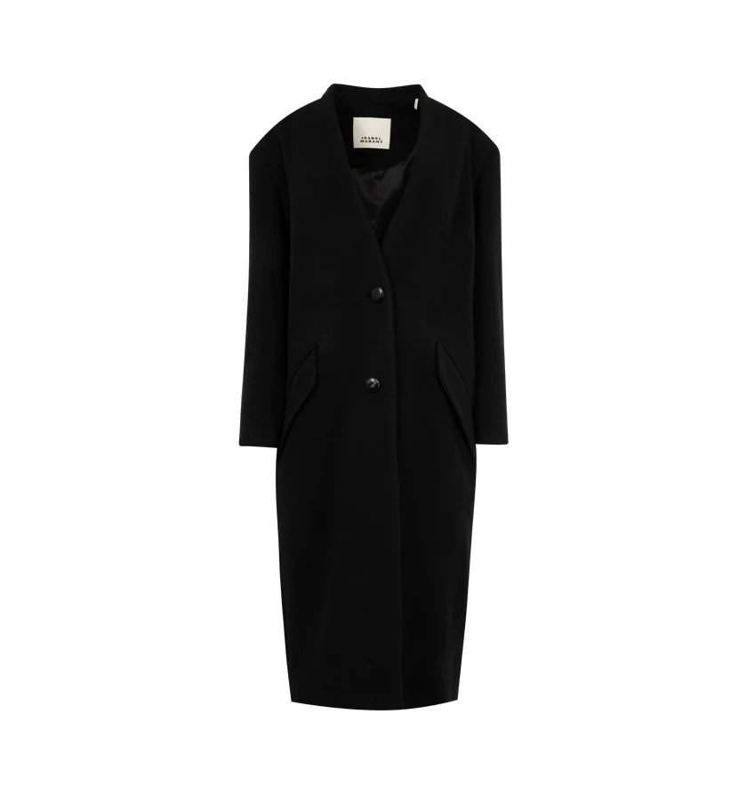 Isabel Marant o1h1sh11225 Florane Coat in Black Size XS / US 0-2 / IT 36-38 - 1 Thumbnail