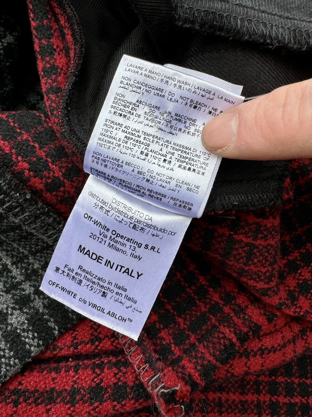 Off White By Virgil Abloh Patchwork Flannel Jacket