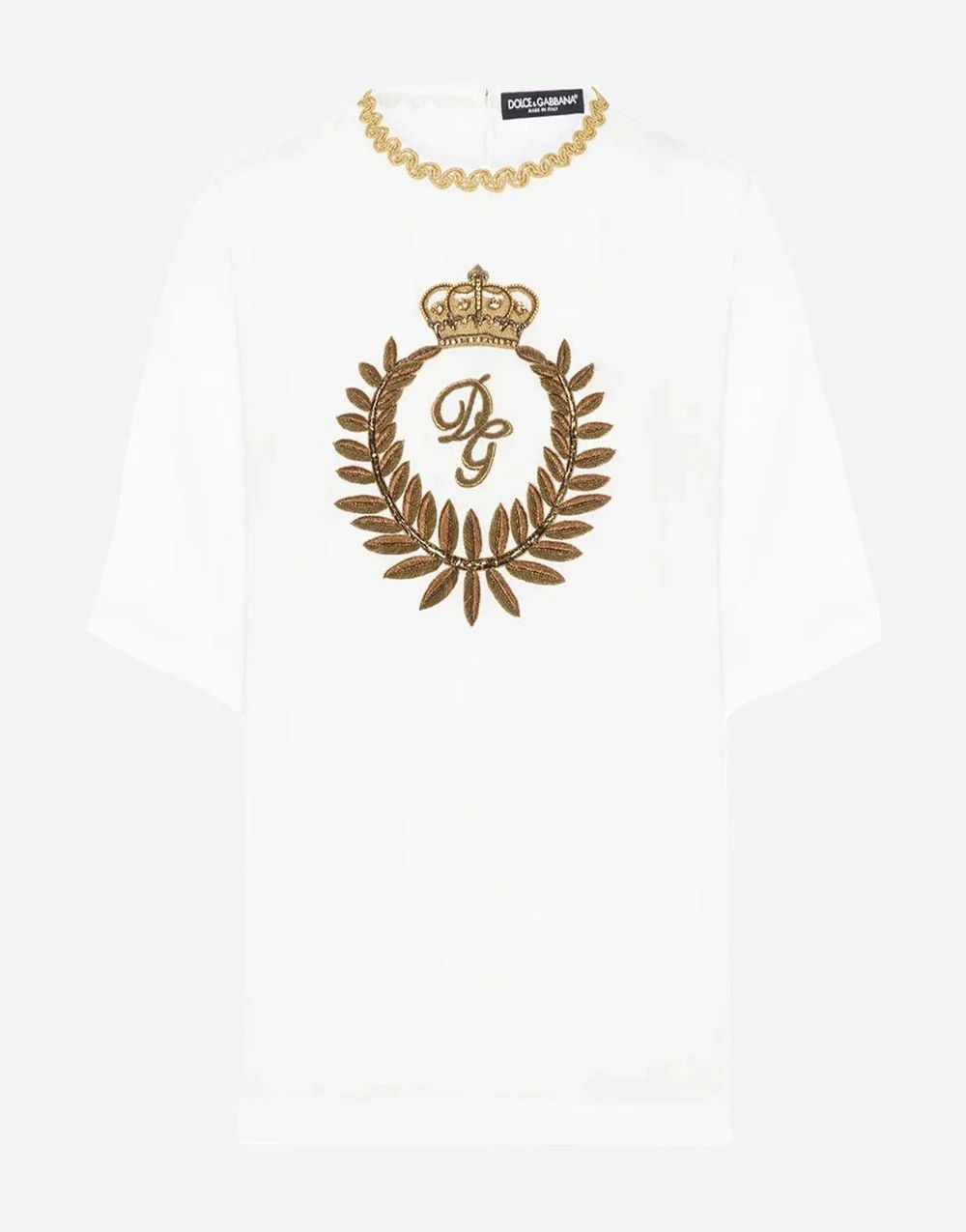 Dolce & Gabbana o1y0925 Logo Crewneck T-Shirt in White Size M / US 6-8 / IT 42-44 - 1 Thumbnail