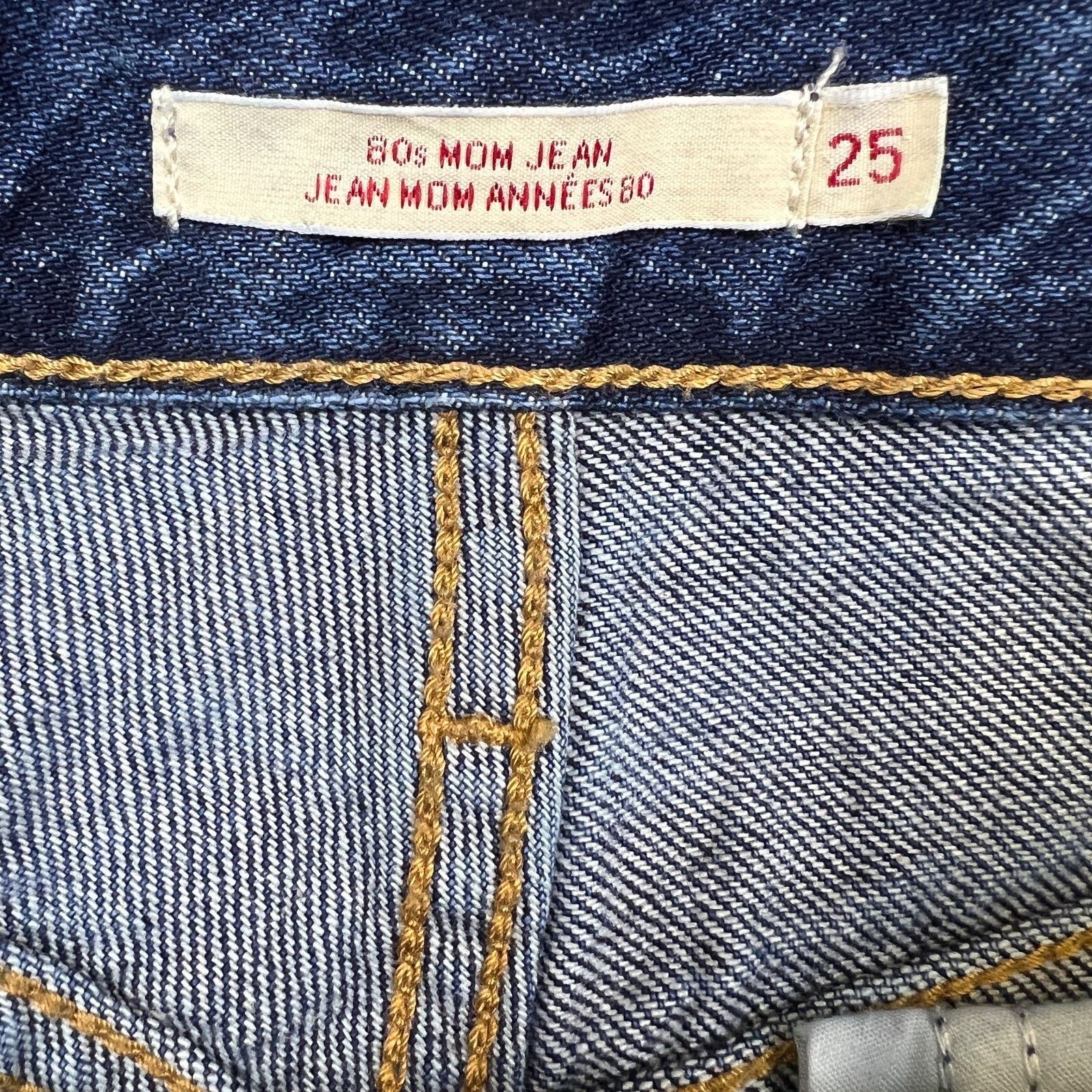 Levi's Levi's 80s Mom Jean 25x28 Blue High Rise Taper Leg Denim Size 25" / US 0 / IT 36 - 9 Thumbnail