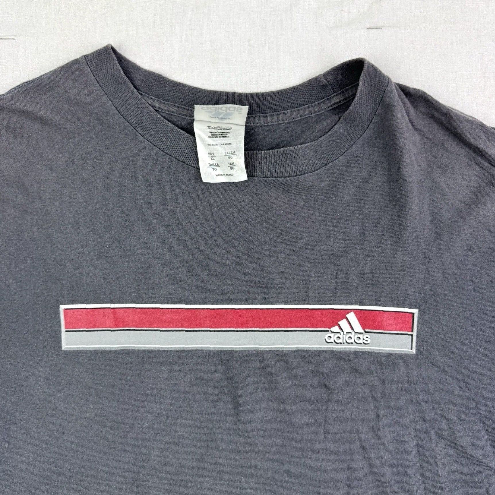 Adidas VINTAGE Adidas Long Sleeve T-Shirt Men XL Gray Hipster 90s Y2K Sports America Size US XL / EU 56 / 4 - 2 Thumbnail