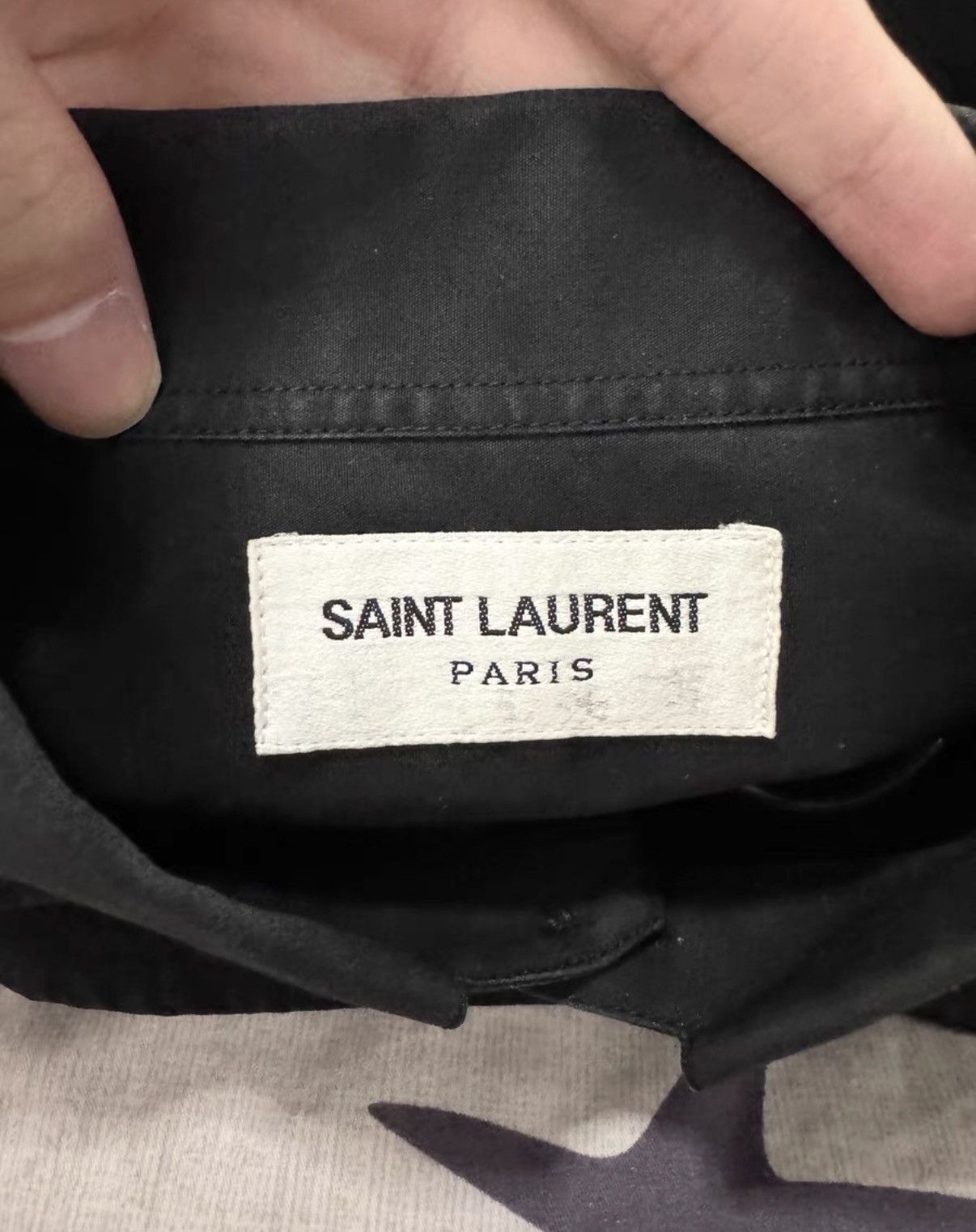 Saint Laurent Paris Saint Laurent 20SS "Black Knight" Henley Collar Basic Shirt Size US L / EU 52-54 / 3 - 3 Thumbnail