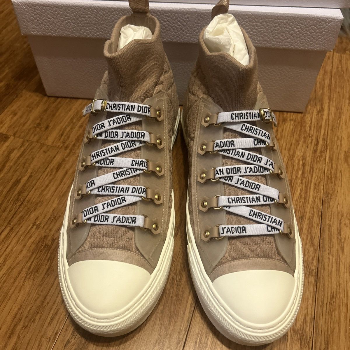 Dior Dior WALK'N'DIOR SNEAKER Nude Macrocannage Technical Mesh Size US 10 / IT 40 - 4 Thumbnail
