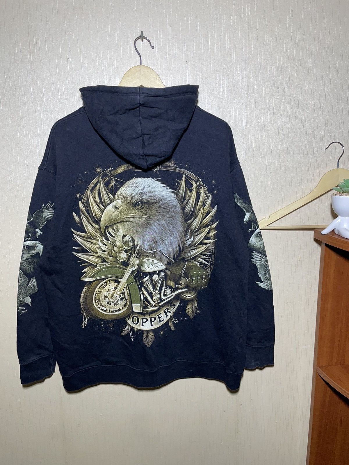 Vintage × West Coast Choppers Choppers Eagle vintage streetwear hoodie 90s Size US XL / EU 56 / 4 - 1 Thumbnail