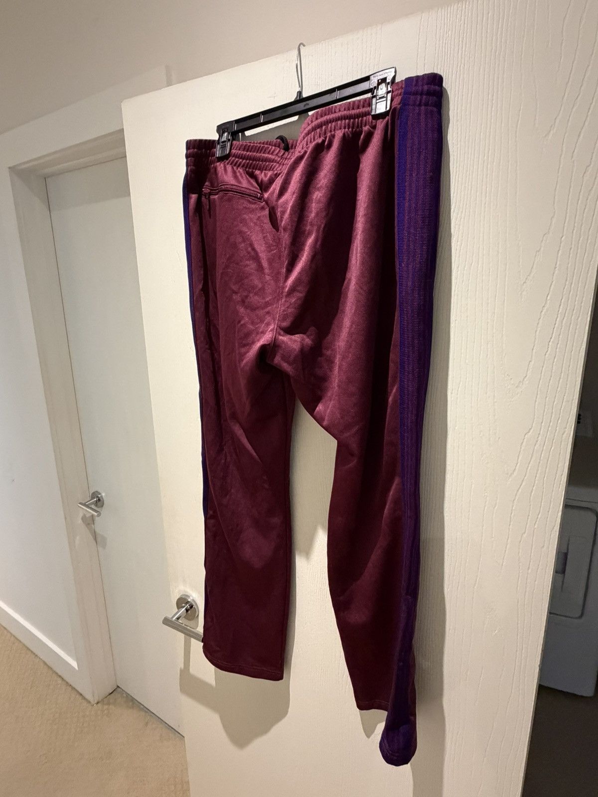 Needles Needles Burgundy Drawstring Tracks Pants Size US 38 / EU 54 - 2 Thumbnail