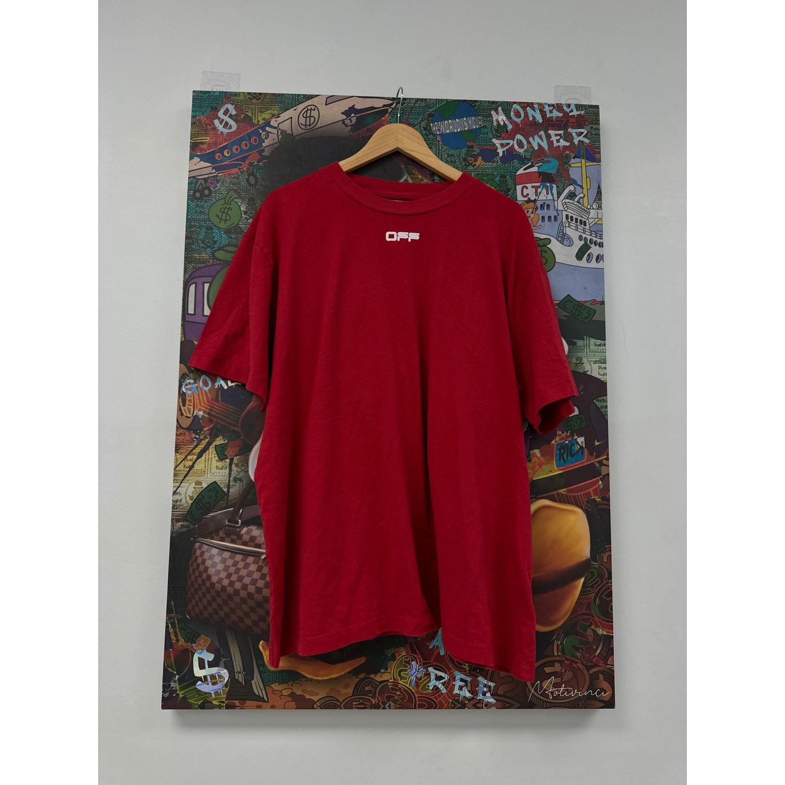 Off-White Off-White Tee White Red Purple Used Large Size US L / EU 52-54 / 3 - 1 Thumbnail