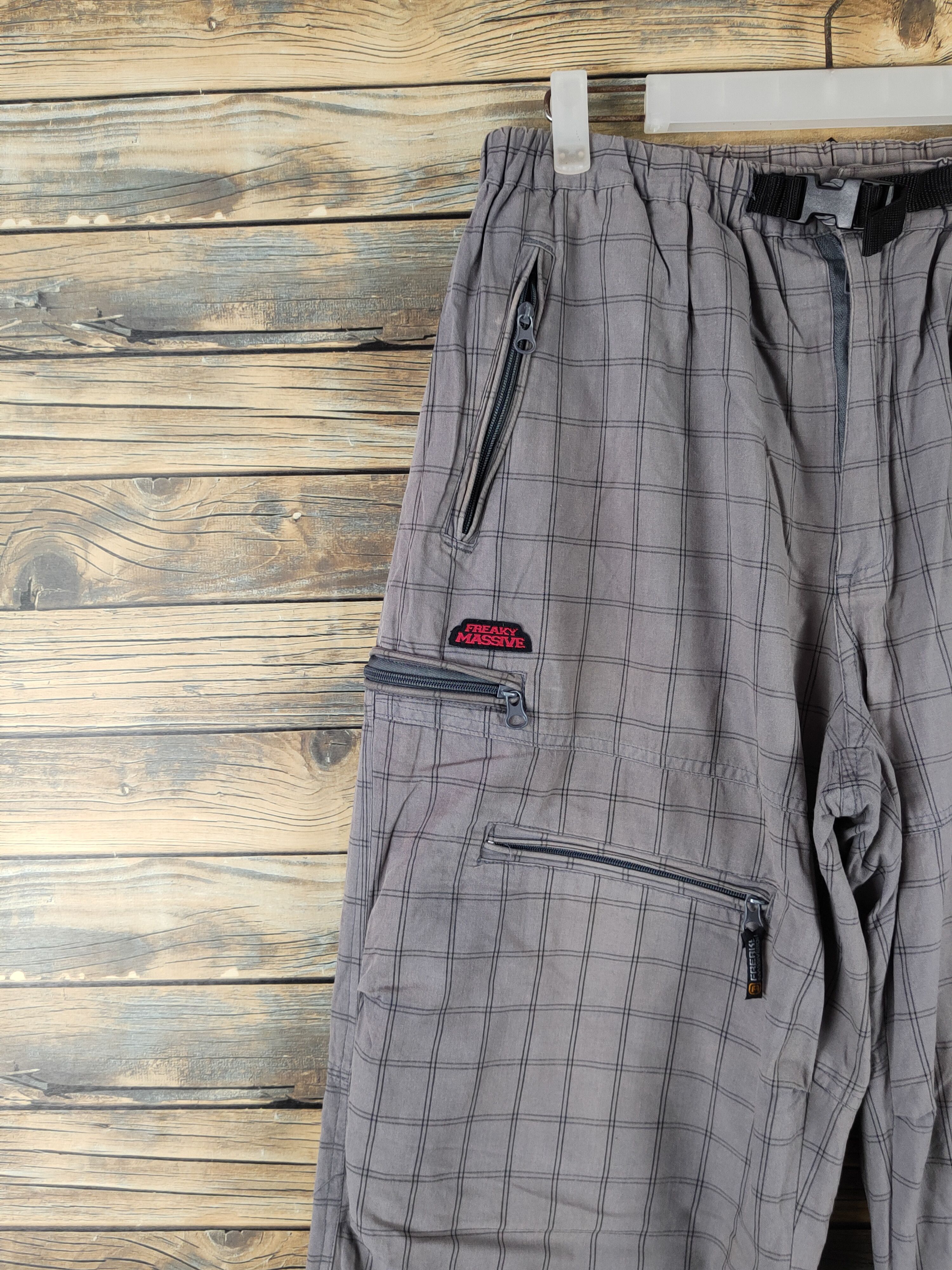 Japanese Brand DL Freaky Massive Dark Gray Multipocket Sweatpants #298 Size US 32 / EU 48 - 4 Thumbnail