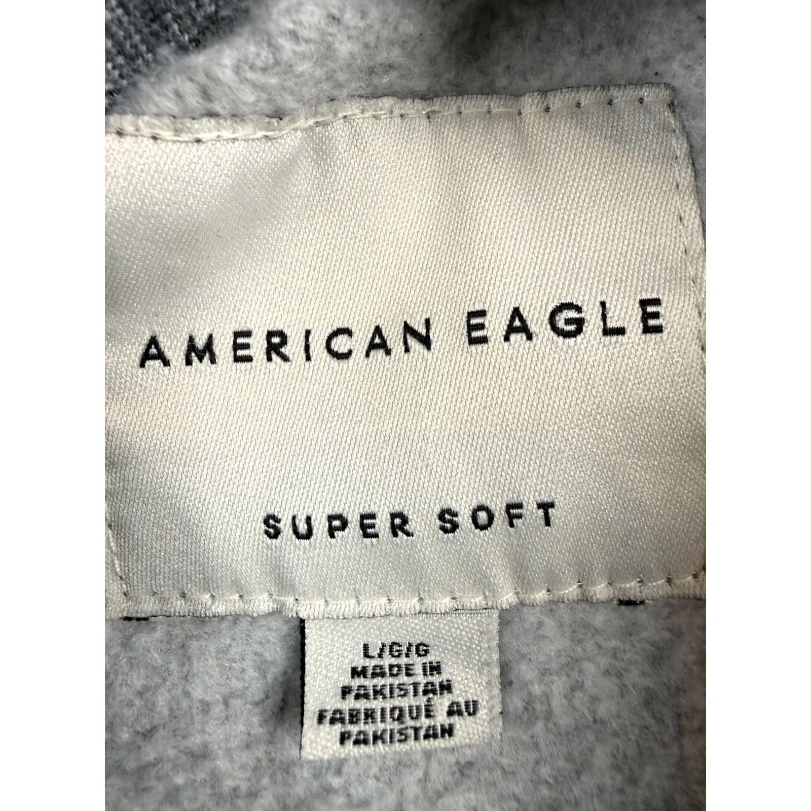 Vintage VINTAGE American Eagle Hoodie Sweatshirt Mens L Gray Pullover Fleece Eagle Graphic Size US L / EU 52-54 / 3 - 3 Thumbnail