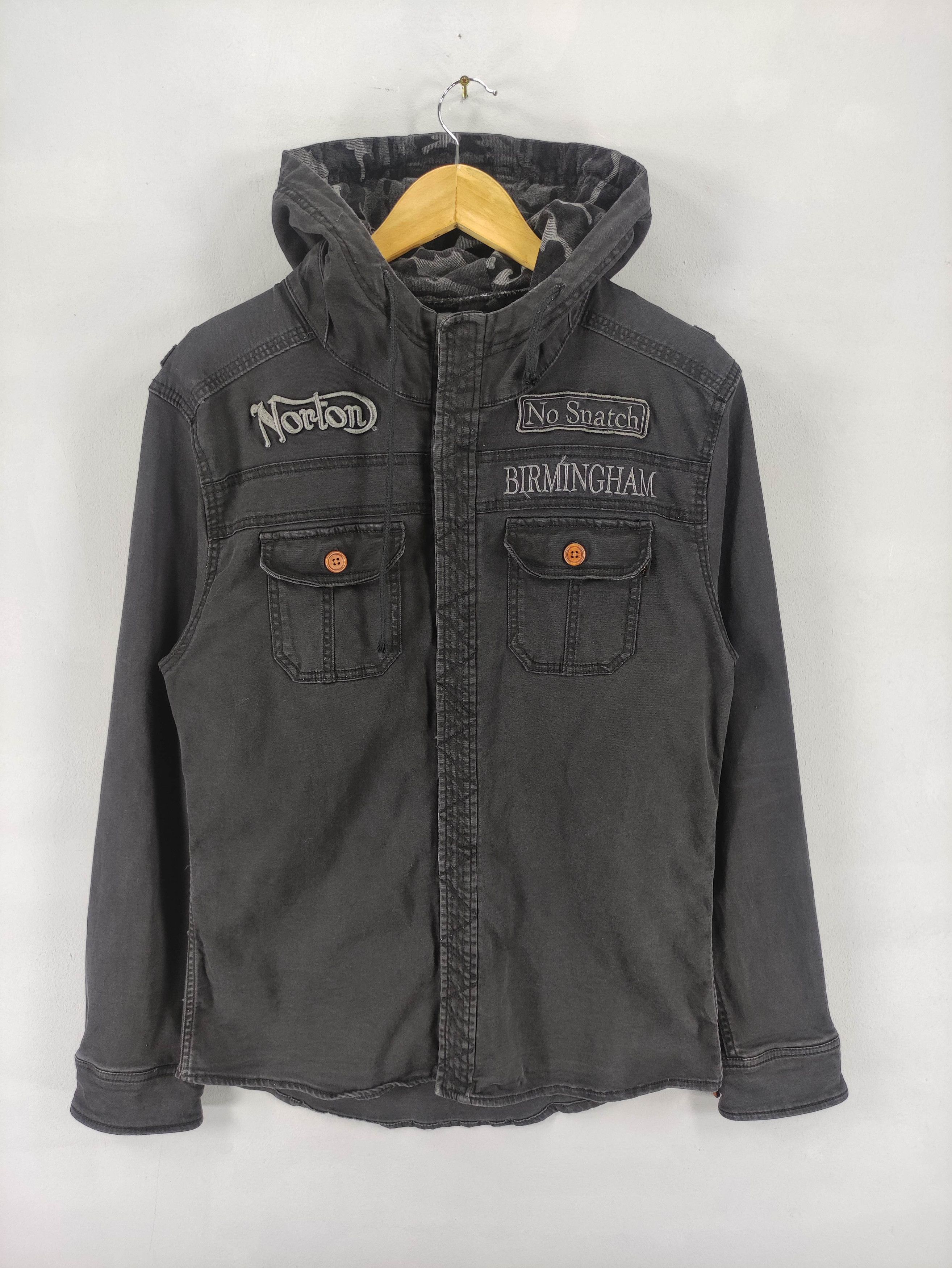 Norton Vintage Norton Embroidered Logo Hooded Jacket Size US XL / EU 56 / 4 - 1 Thumbnail
