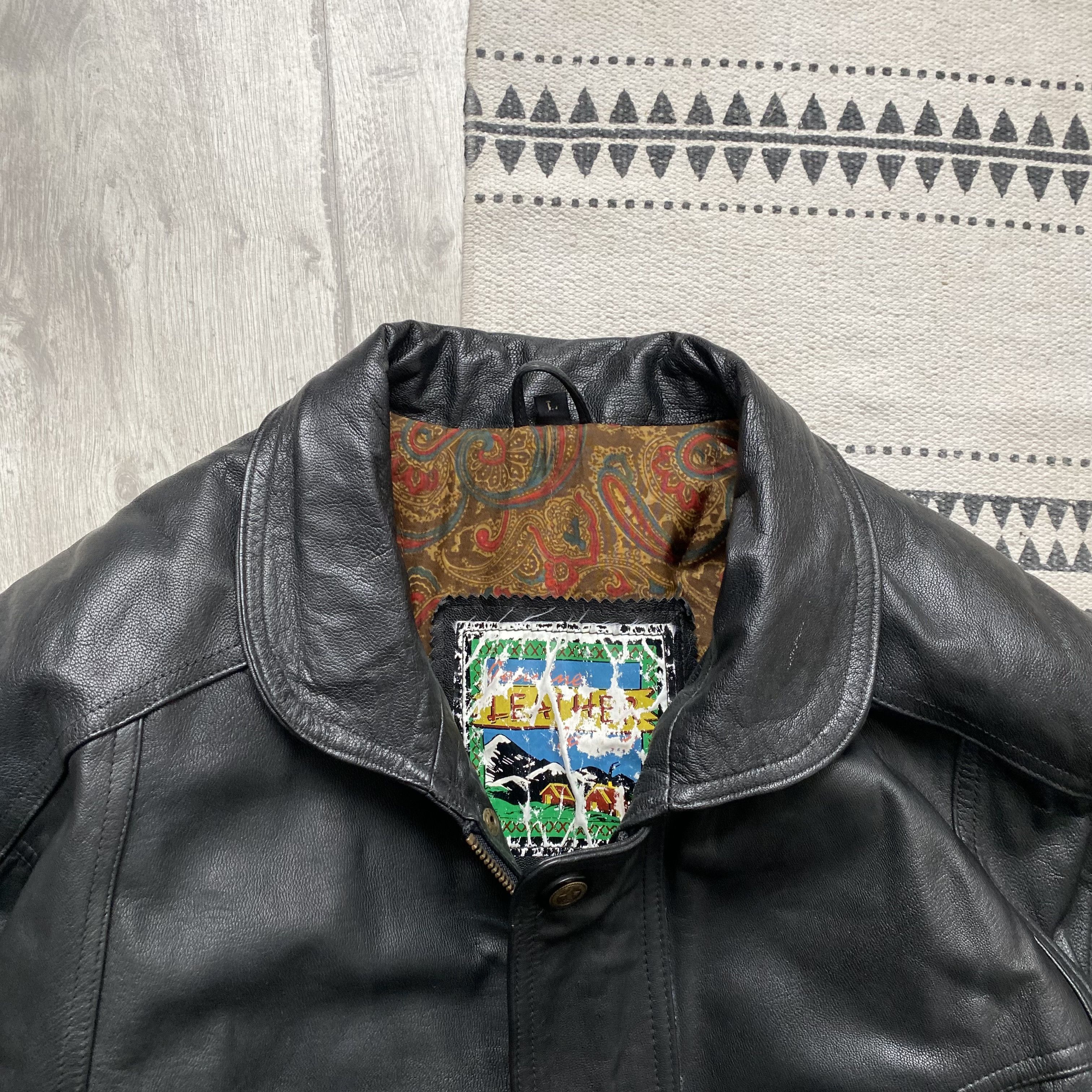 Genuine Leather Avantgarde Vintage 90s Genuine Leather Jacket Parka Coat Y2K Size US L / EU 52-54 / 3 - 4 Thumbnail