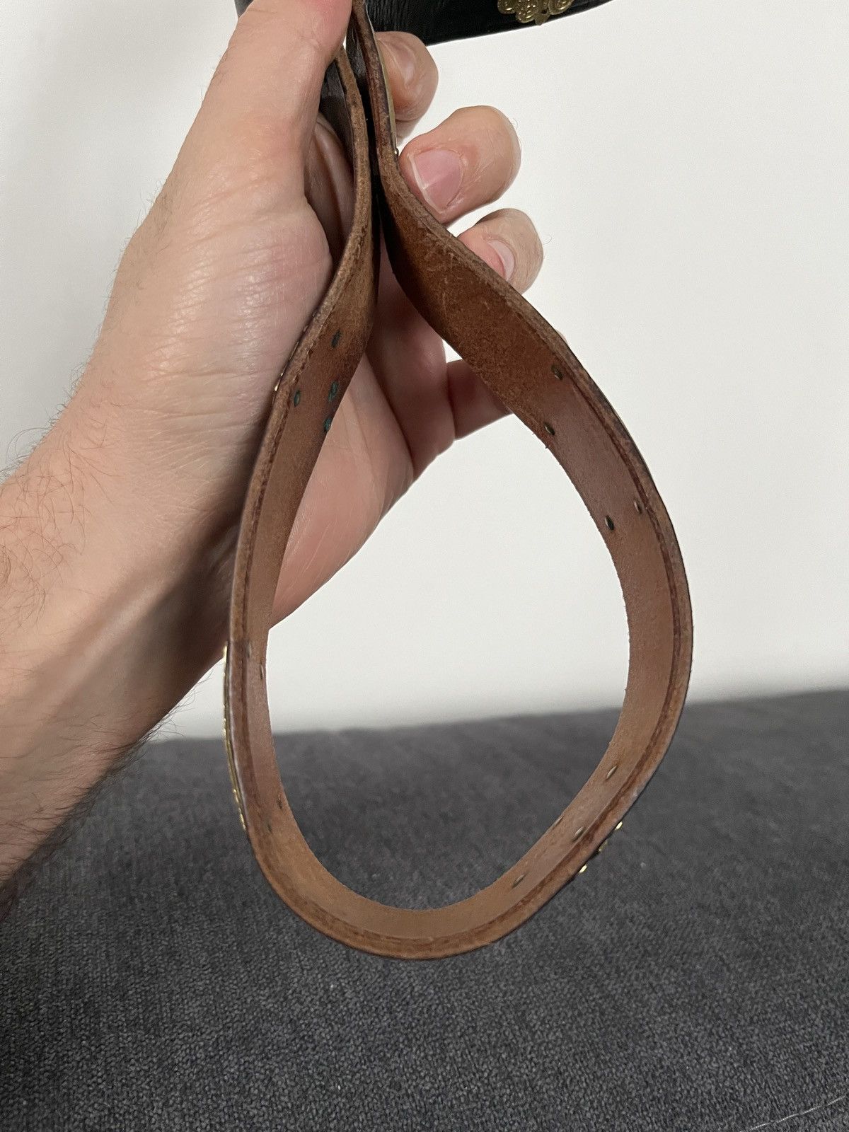 Vintage Vintage Etro Style Leather Cows Ethnic Belt SwissMade Size ONE SIZE - 13 Thumbnail