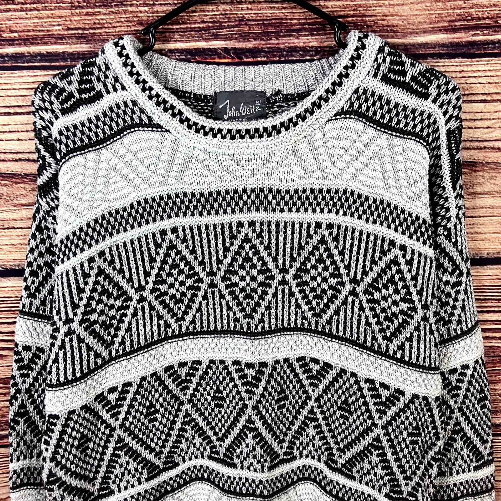 John Weitz × Vintage Vintage 1990s John Weitz Made in USA Striped Sweater Size US M / EU 48-50 / 2 - 3 Thumbnail