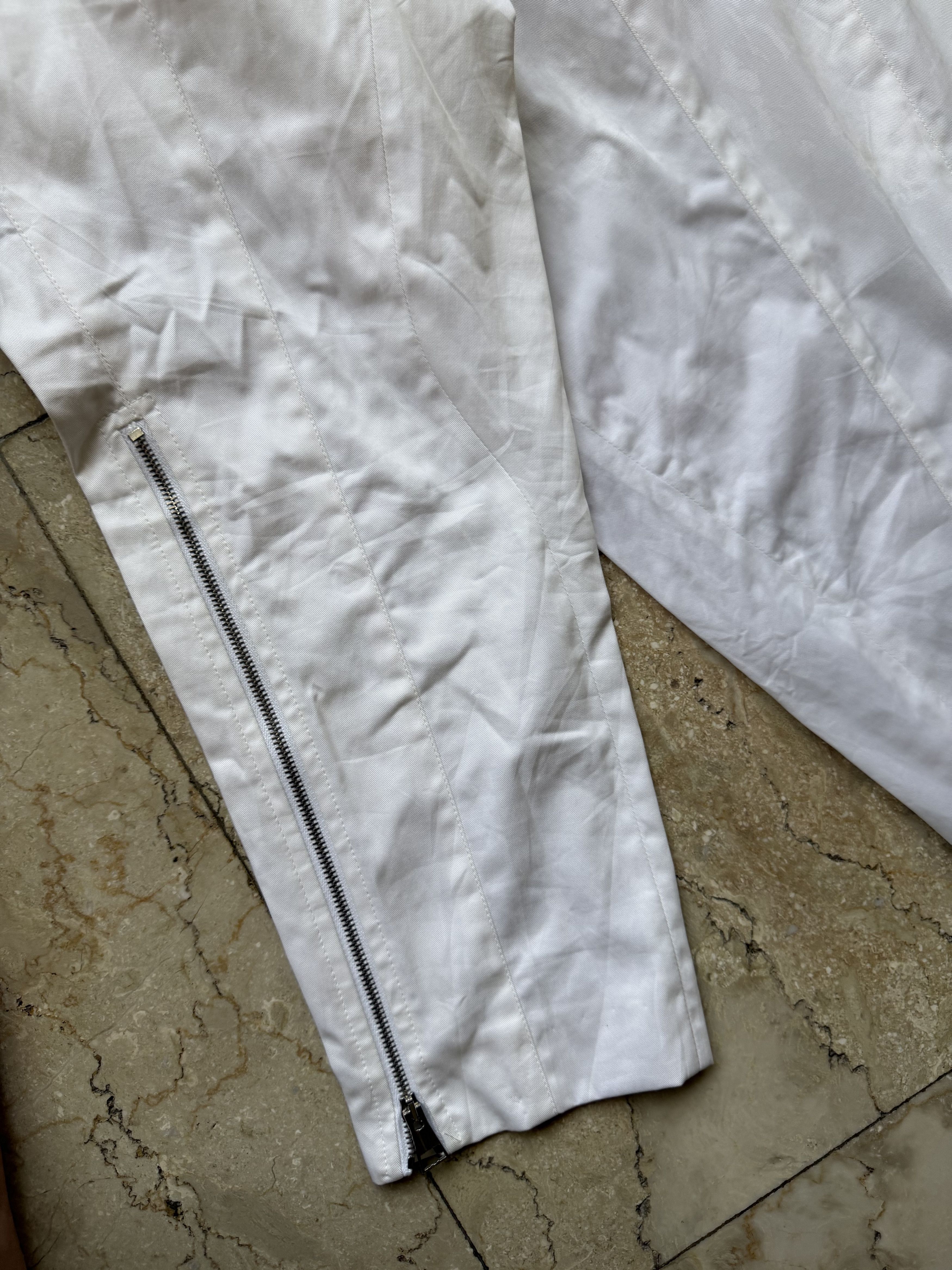 Neil Barrett Neil Barrett White Zip Trousers Size 40 (Slim Tapered) Size 27" / US 4 / IT 40 - 3 Thumbnail