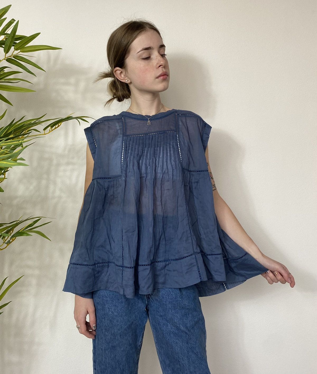 Isabel Marant VINTAGE ISABEL MARANT BLUE MESH BLOUSE Size M / US 6-8 / IT 42-44 - 1 Thumbnail
