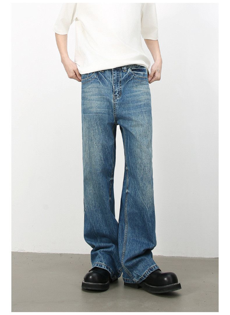 Japanese Brand × Jean American high street lightning ripple blue jeans Size US 32 / EU 48 - 5 Thumbnail