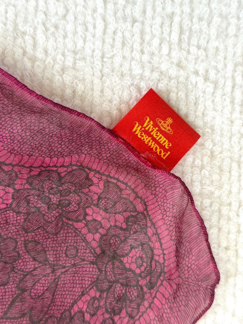 Vivienne Westwood Vivienne Westwood Silk Saturn print silk scarf Size ONE SIZE - 4 Thumbnail