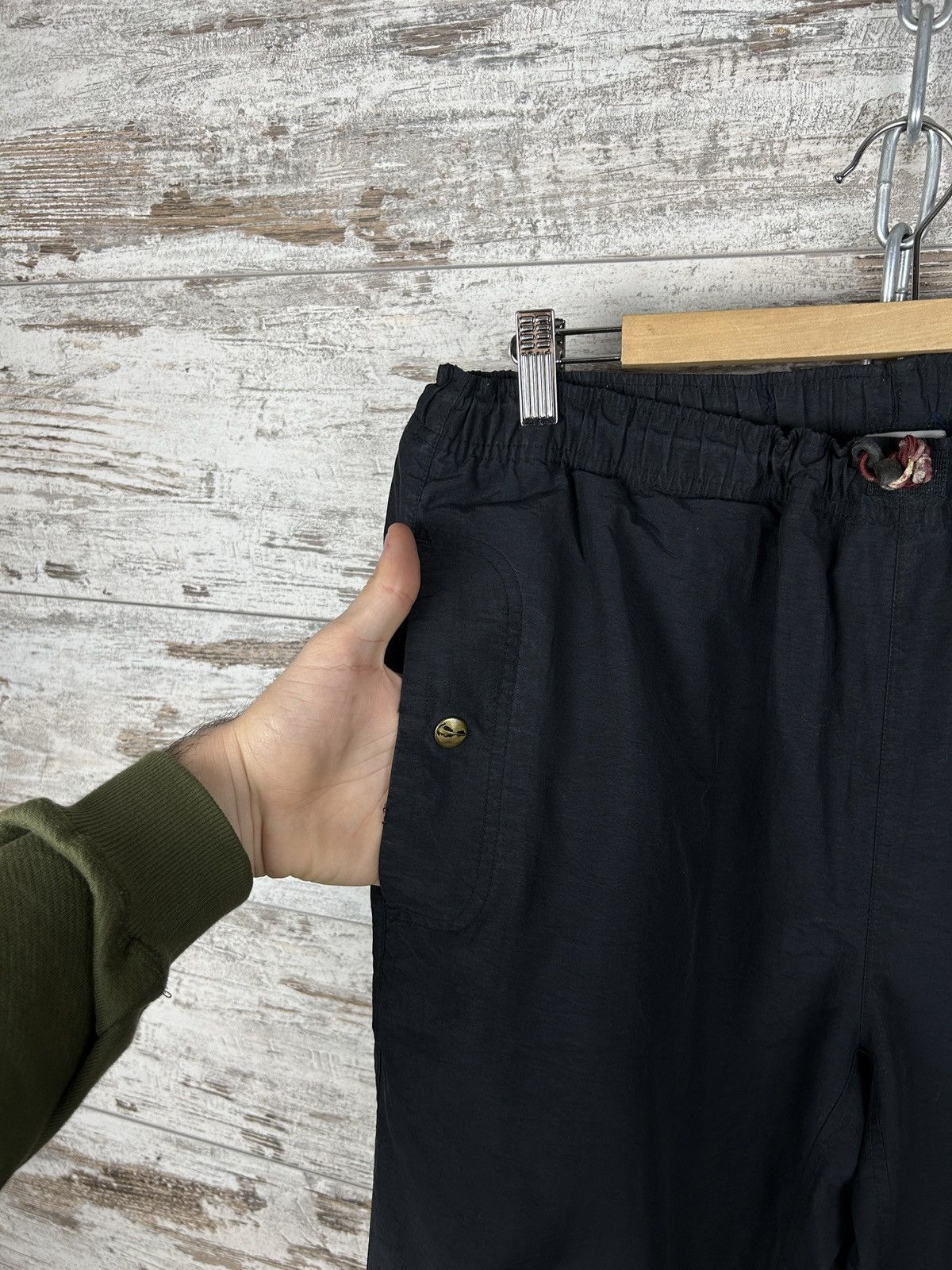 Nike × Vintage Mens Vintage Nike swoosh Drill Pants y2k sweatpants rare 90s Size US 32 / EU 48 - 6 Thumbnail