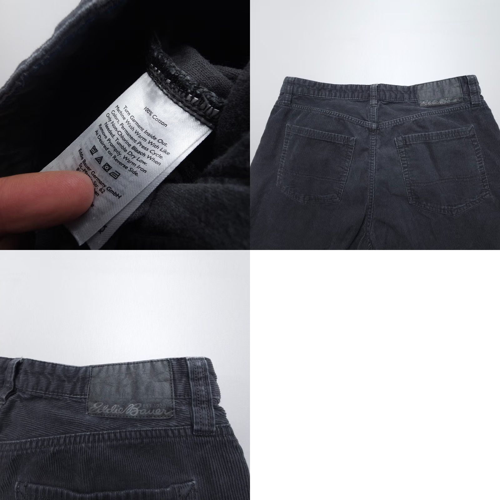 Eddie Bauer Eddie Bauer Mens Gray Straight Corduroy Pants 38 x 32 (Actual 36 x 31") Regular Chino Casual Pants Size US 38 / EU 54 - 8 Thumbnail