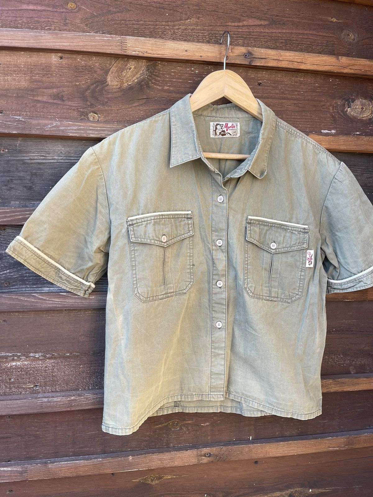 Mambo × Vintage 90’s Mambo Vintage military cargo khaki shirt pocket Size L / US 10 / IT 46 - 2 Thumbnail
