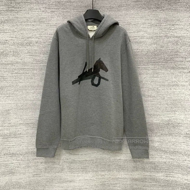 Hermes Hermes Hooded Leather Patch Hoodie Size US XL / EU 56 / 4 - 1 Thumbnail
