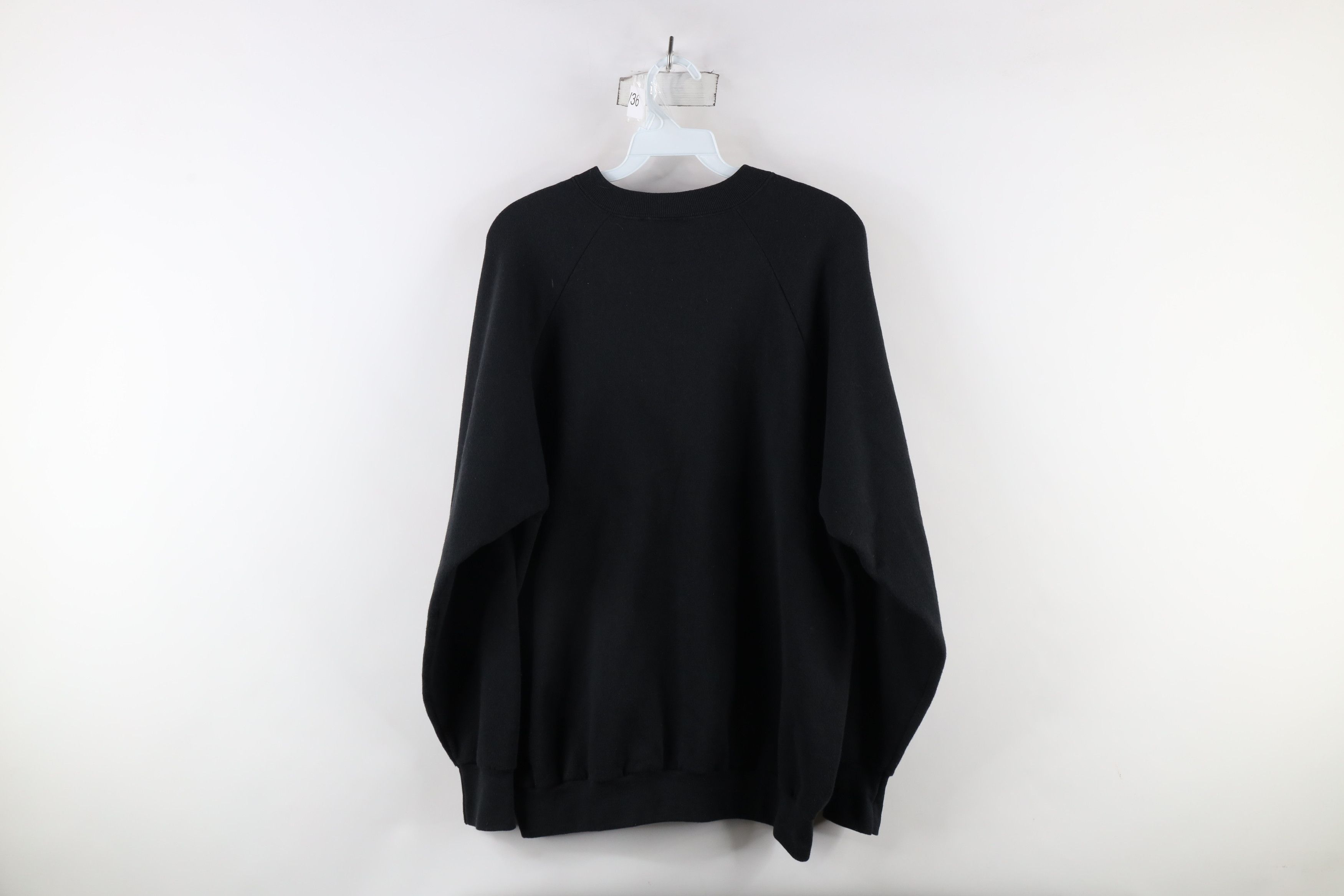 Vintage Vintage 90s Streetwear Blank Crewneck Sweatshirt Black USA Size XL / US 12-14 / IT 48-50 - 7 Thumbnail