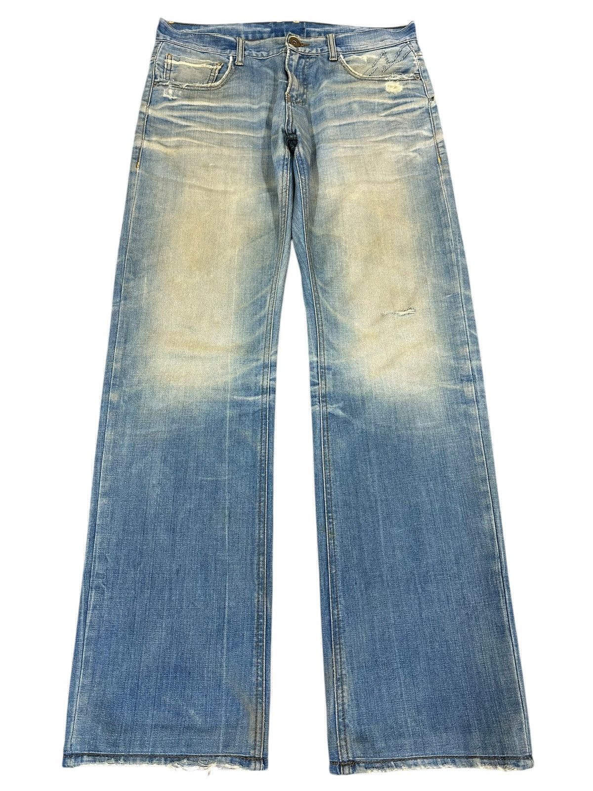 Vintage Japanese Brand Mud Wash Faded Style Loose Jeans