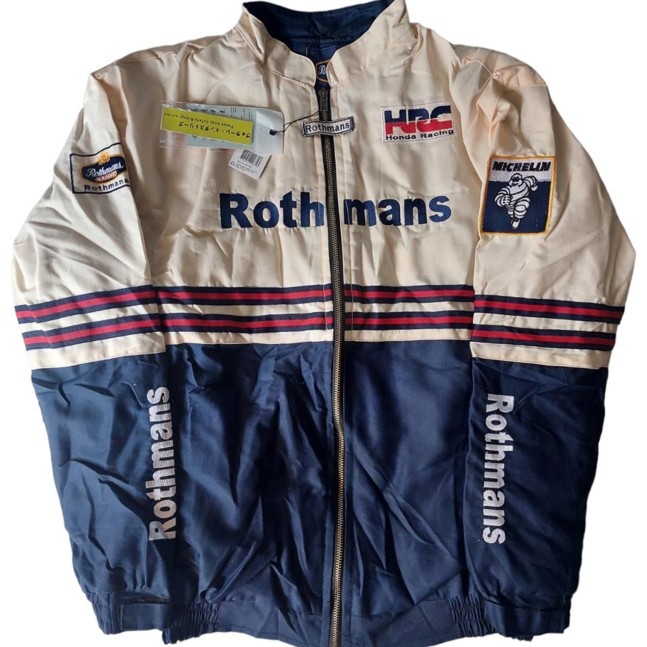 image of Bomber Jacket x Racing Rothmans Jacket Honda Racing Team in White, Men's (Size XL)