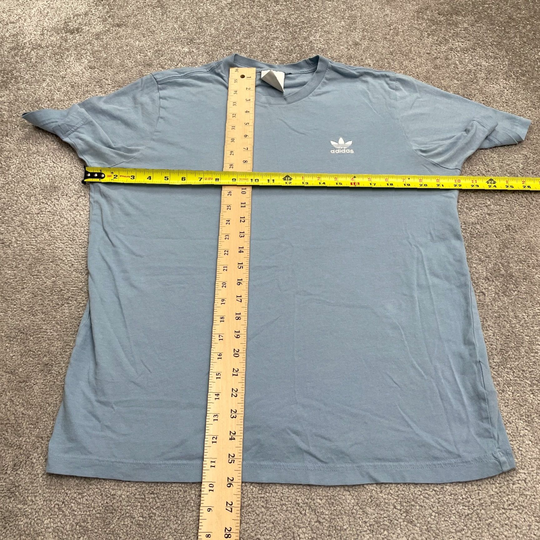 Adidas Adidas Logo T-Shirt Mens Large Light Blue Cotton Crew Neck Short Sleeve Essential Tee Size US L / EU 52-54 / 3 - 7 Thumbnail