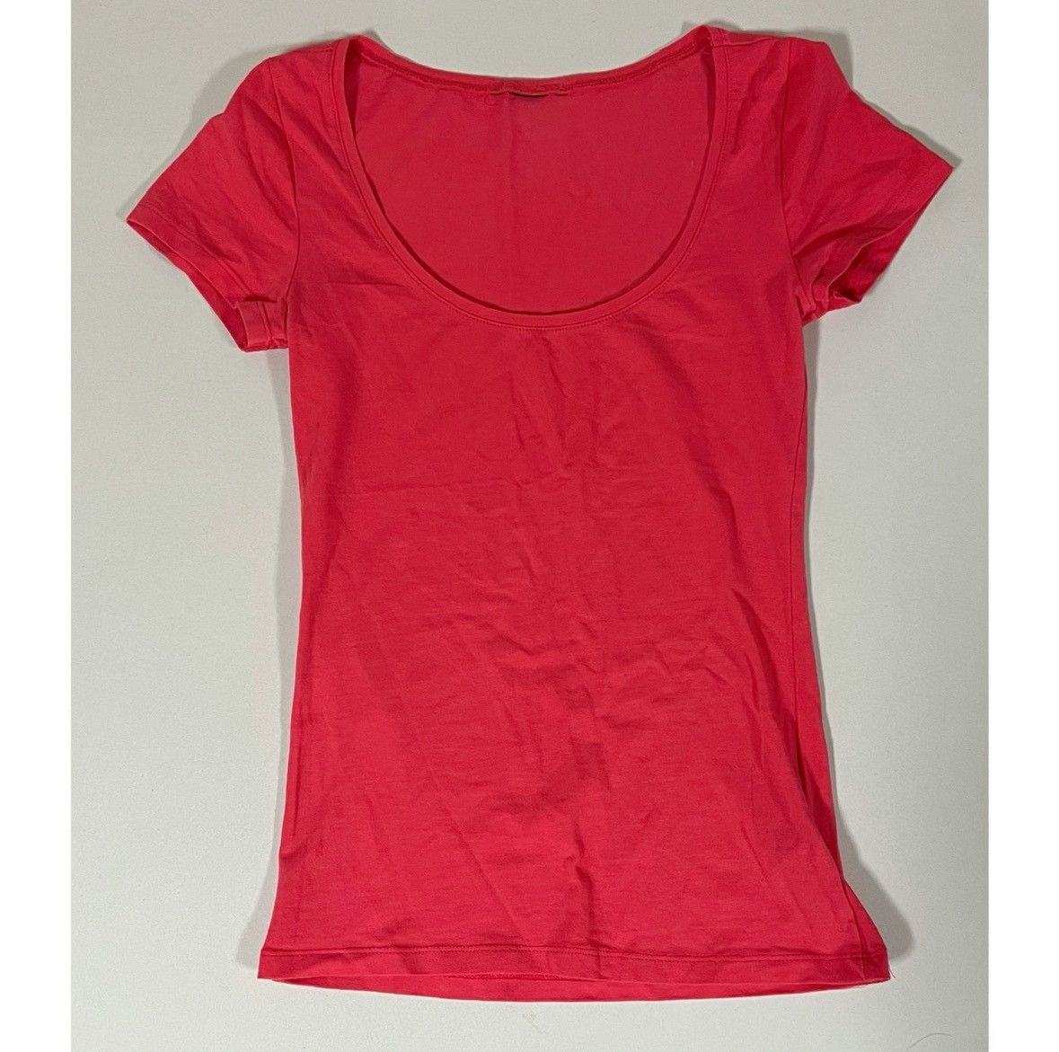 Japanese Brand Pink Magenta Solid Short Sleeve T-Shirt Top Blouse Tee XS 🩷 Size XS / US 0-2 / IT 36-38 - 2 Thumbnail