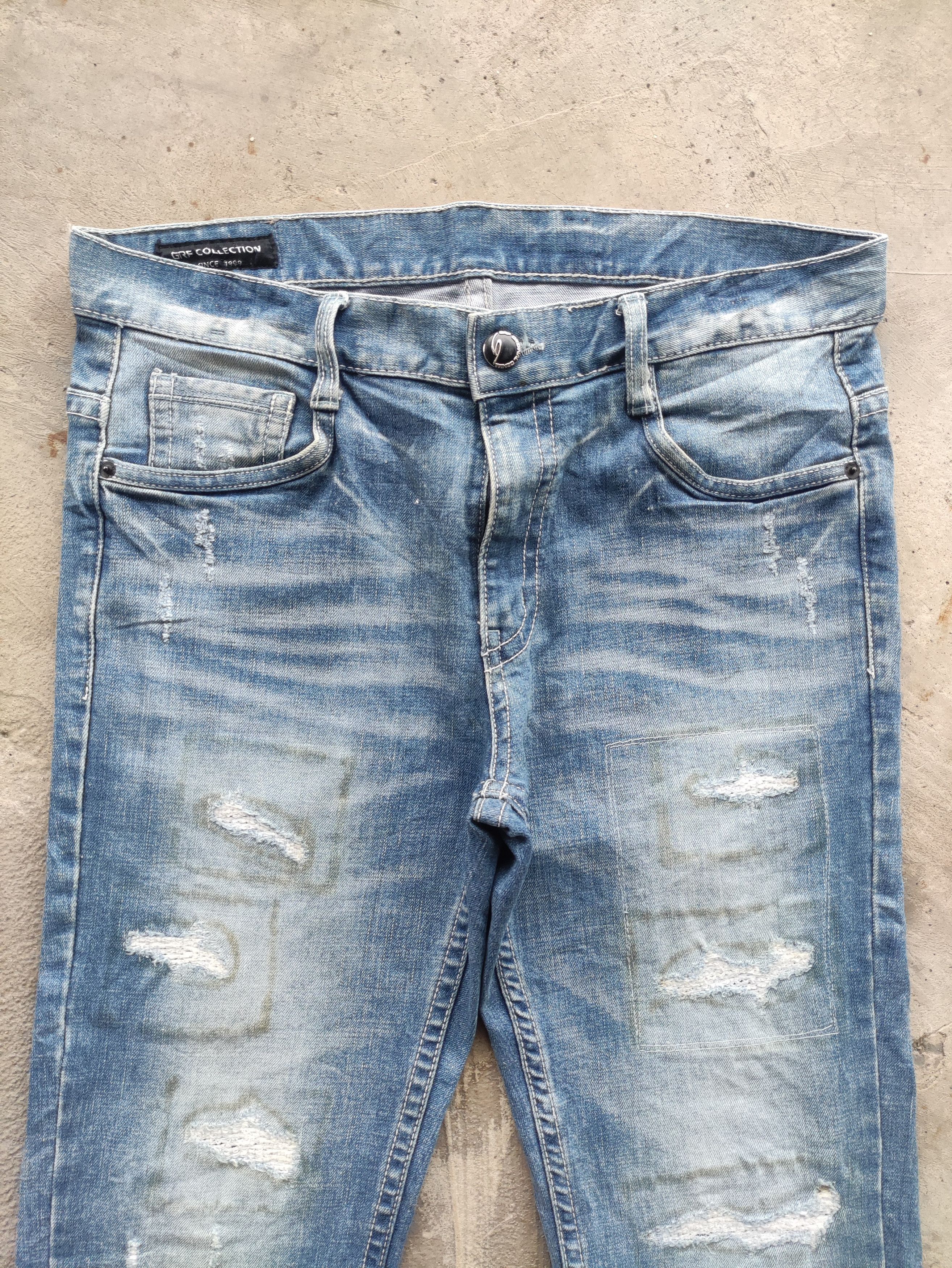 Japanese Brand Vintage GRF Collection Jean Distressed Faded Denim Size US 36 / EU 52 - 3 Thumbnail