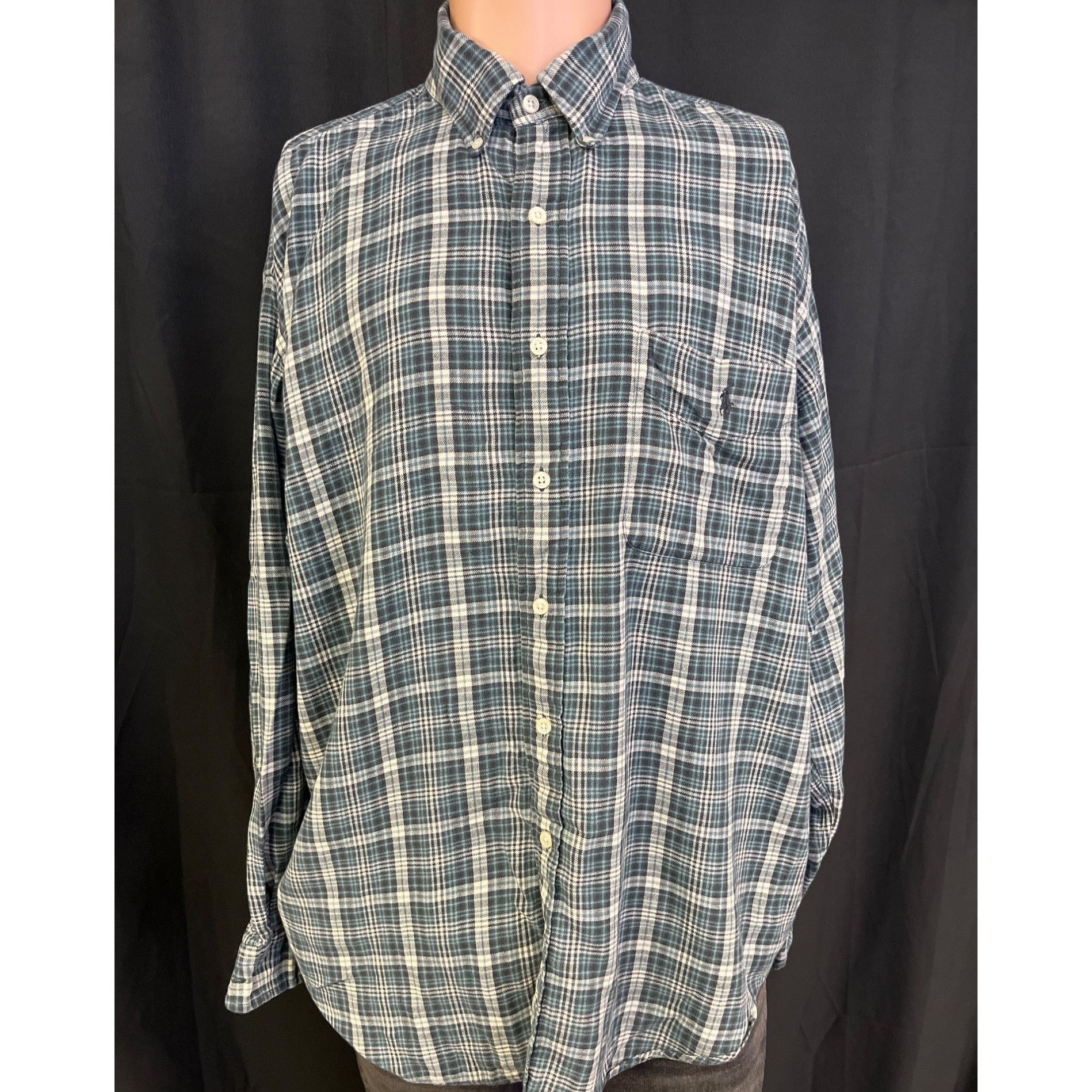 Ralph Lauren Ralph Lauren Men's Blue Plaid Shirt/Button Up Size L SKU 508 Size US L / EU 52-54 / 3 - 1 Thumbnail