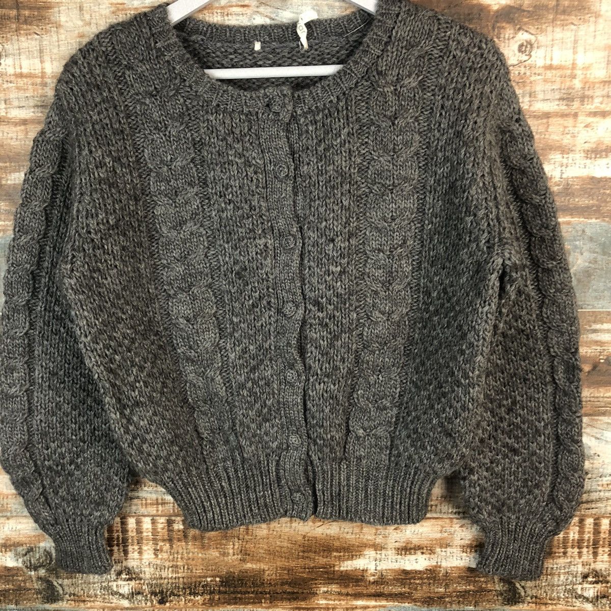 Homespun Knitwear × Japanese Brand Navara vintage Grey Patterned Cardigans Knitwear #A1461 Size S / US 4 / IT 40 - 6 Thumbnail