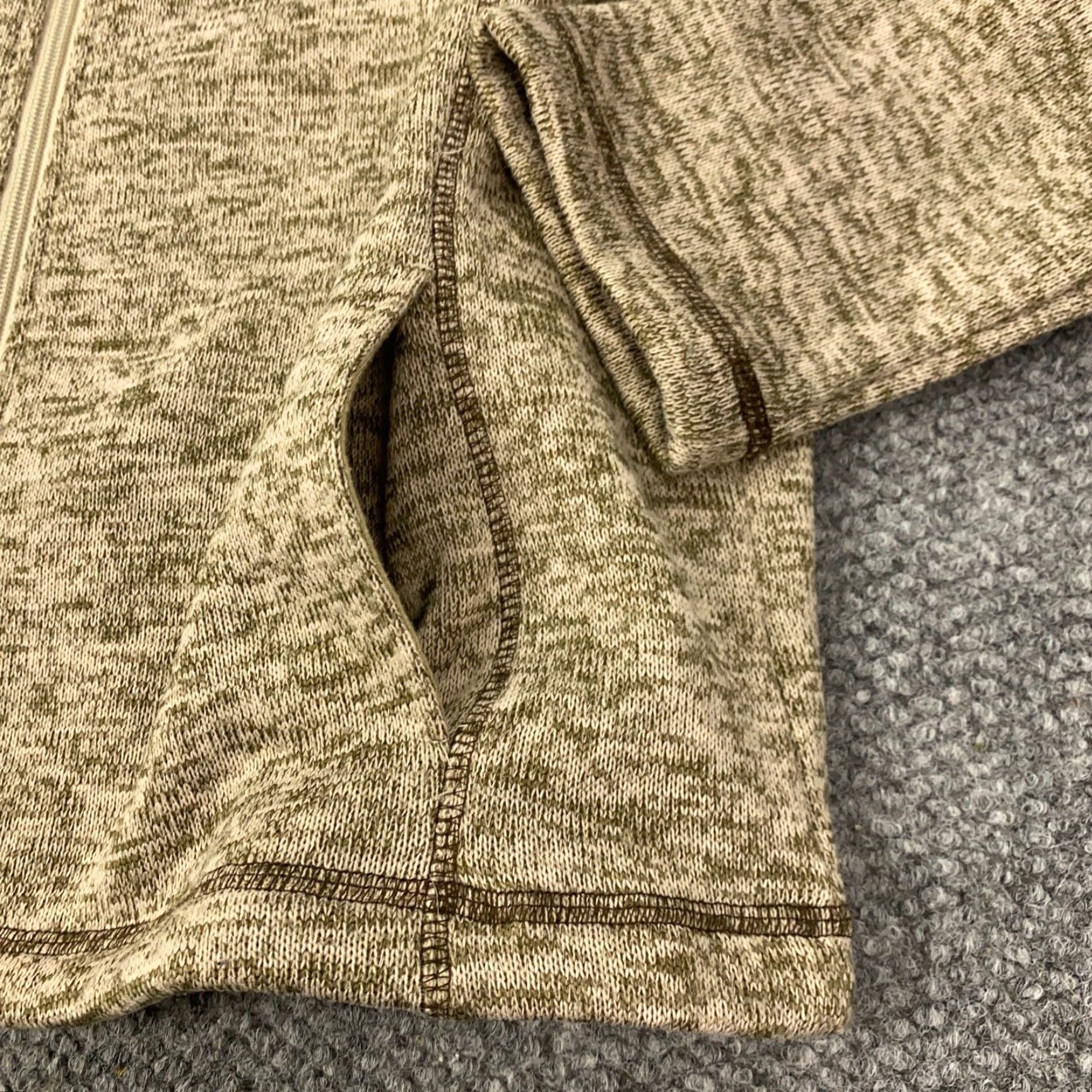 Vintage Effeci Creazioni Pullover Sweatshirt Womens Large Beige Full Zip Pockets Size L / US 10 / IT 46 - 3 Thumbnail