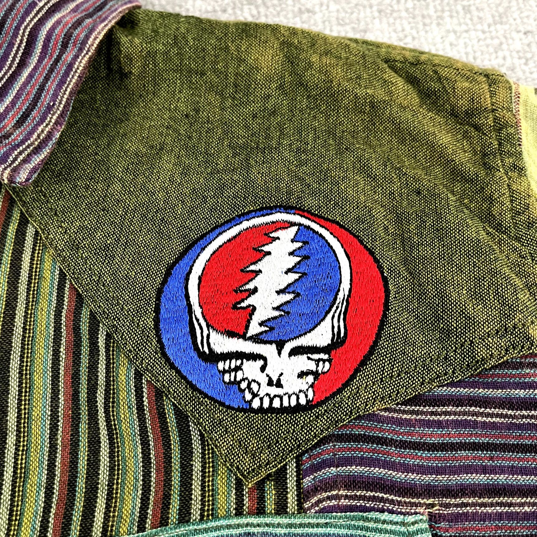 Etro Grateful Dead Shirt Mens Medium Patchwork Button Up Hippie Retro Band Deadheads Multicolor Size US M / EU 48-50 / 2 - 7 Thumbnail