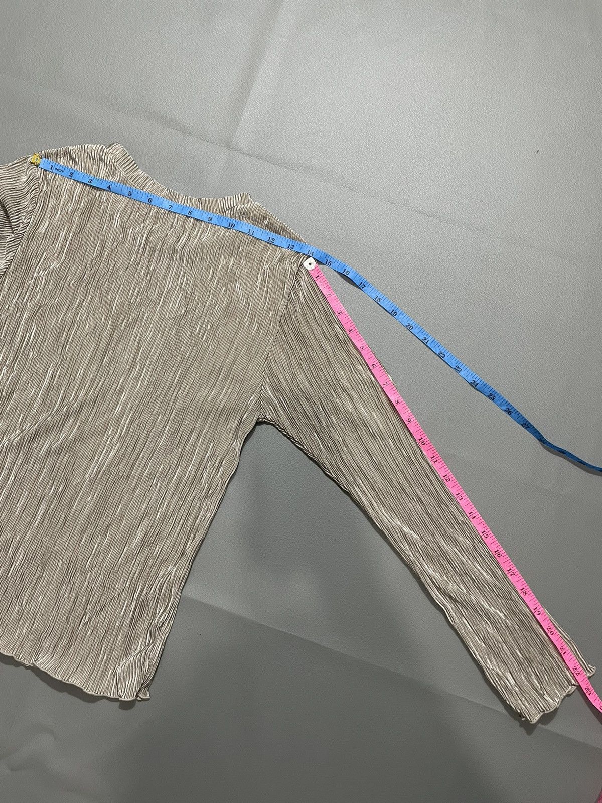Issey Miyake Undefined Japan brand Glitter Pleated Longsleeve issey style Size L / US 10 / IT 46 - 7 Thumbnail
