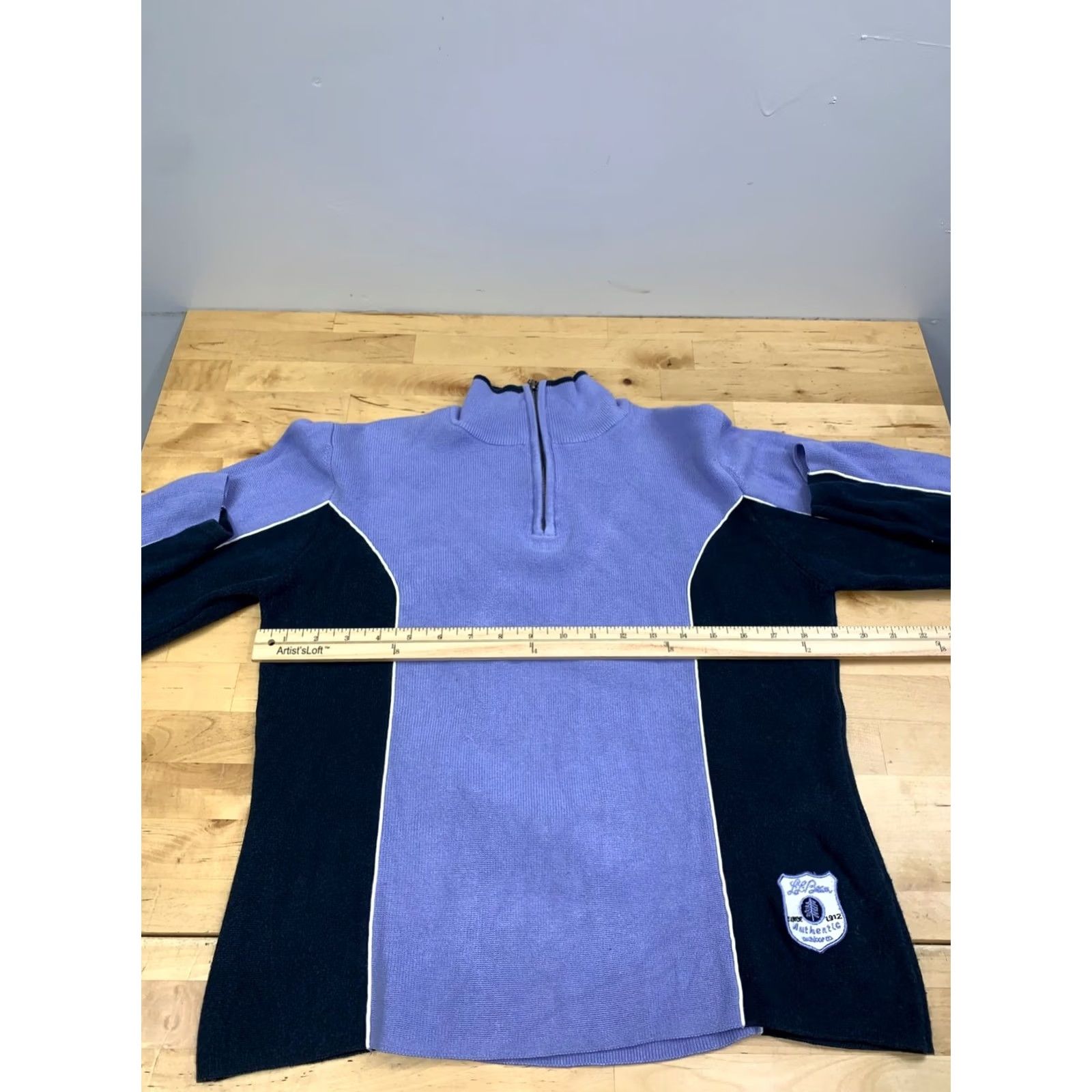 Vintage VINTAGE LL Bean Women L Purple 1/4 Zip Fleece Casual Outdoor Pullover Sweatshirt Size L / US 10 / IT 46 - 6 Thumbnail
