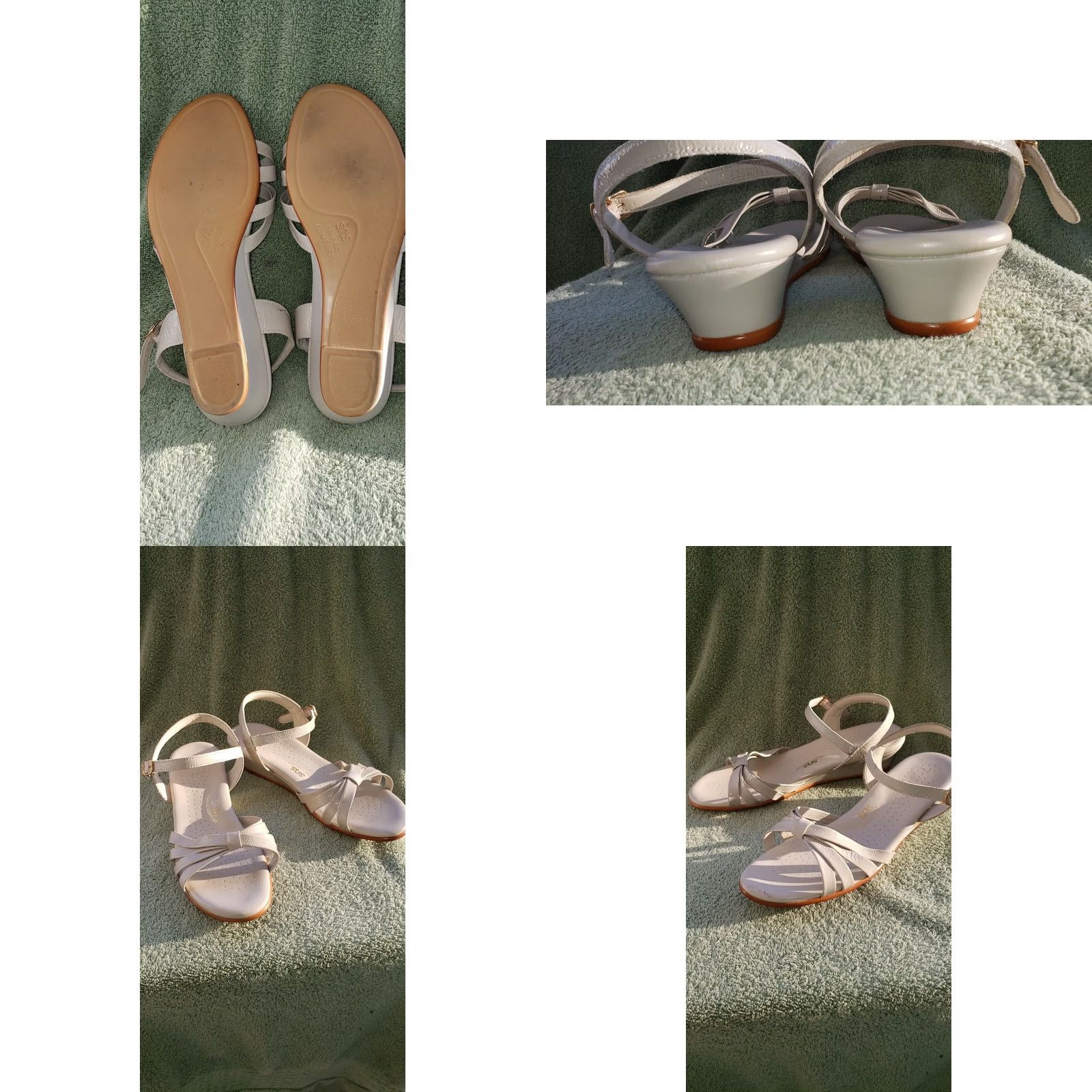 SAS SAS Women's Slingback Sandal Ankle Strap Ivory Size 11B Leather Buckle Sandals Women US 11 M Size US 11 / IT 41 - 8 Thumbnail