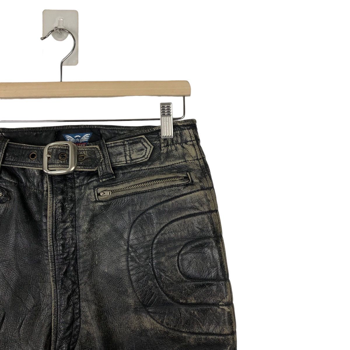 Japanese Brand 🔥RARE GENUINE LEATHER PANTS RACING HIGH CLASS KOMINE TOKYO Size US 28 / EU 44 - 4 Thumbnail
