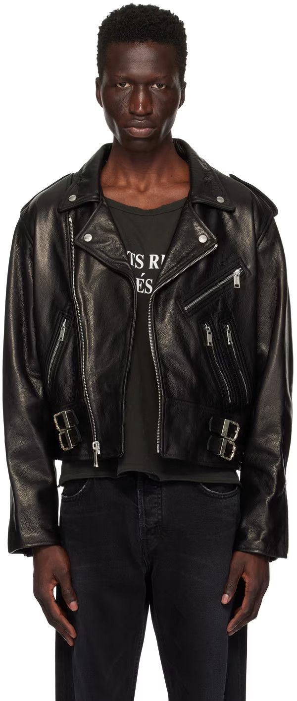 Enfants Riches Deprimes Enfants Riches Déprimés Black Rose Buckle Leather Jacket Size US M / EU 48-50 / 2 - 14 Thumbnail