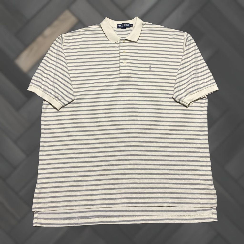 Polo Ralph Lauren Polo Ralph Lauren Polo Shirt Mens 2XL White Gray Striped Classic Casual Polo Golf Shirt Mens 2XL White Gray Striped Casual Size US XXL / EU 58 / 5 - 1 Thumbnail