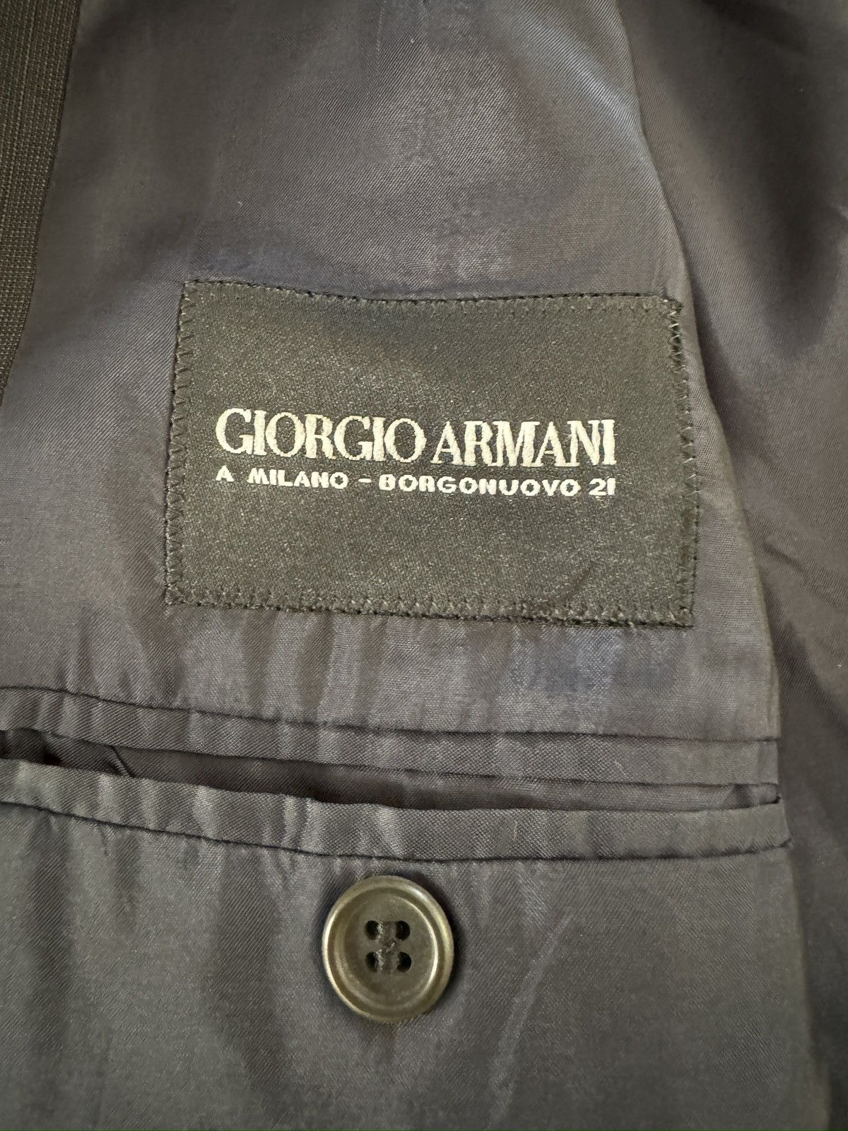 Giorgio Armani GIORGIO ARMANI Black Label Made in Italy 1 Button Jacket 42R Size 42R - 13 Thumbnail