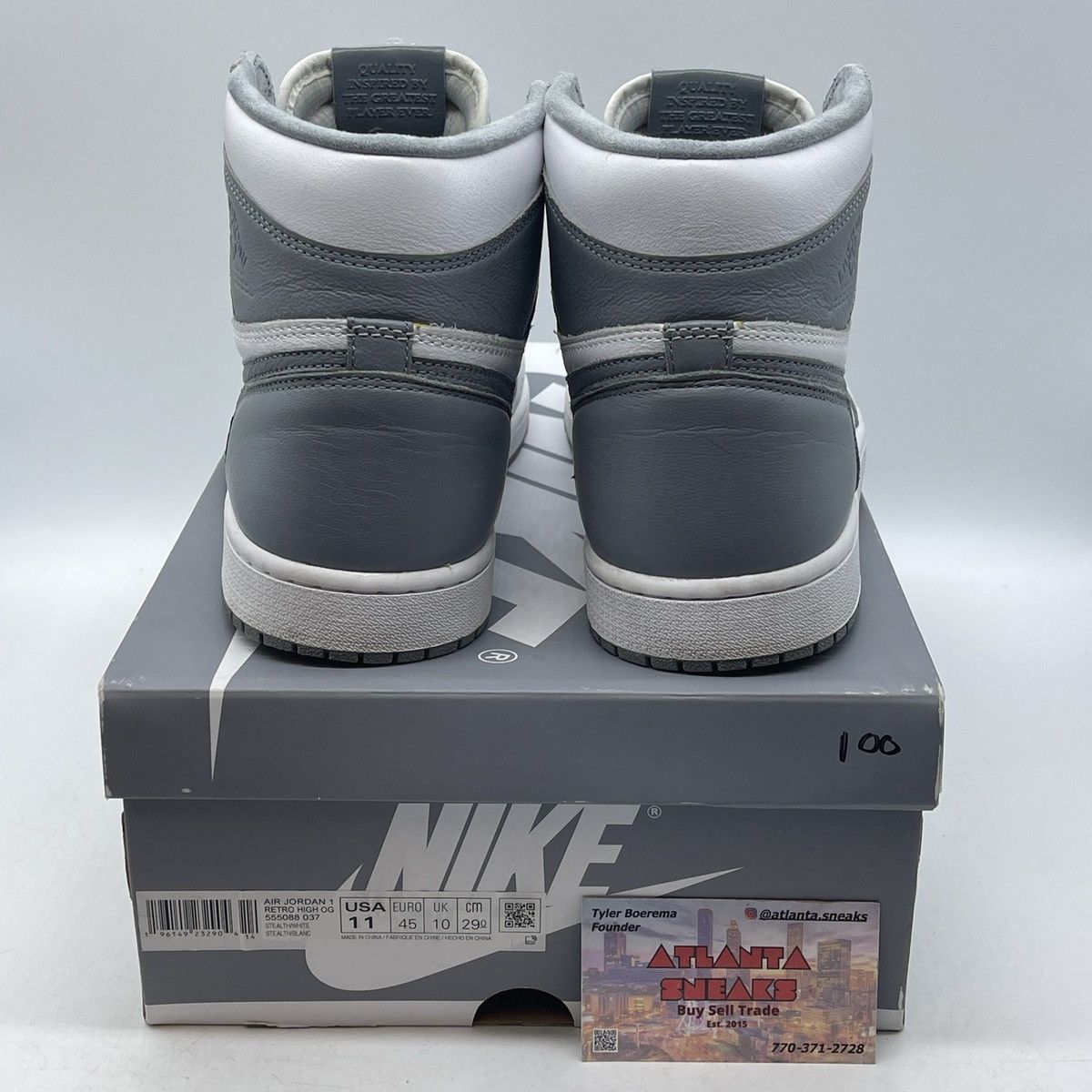 Jordan Brand Air Jordan 1 high stealth Size US 11 / EU 44 - 3 Thumbnail