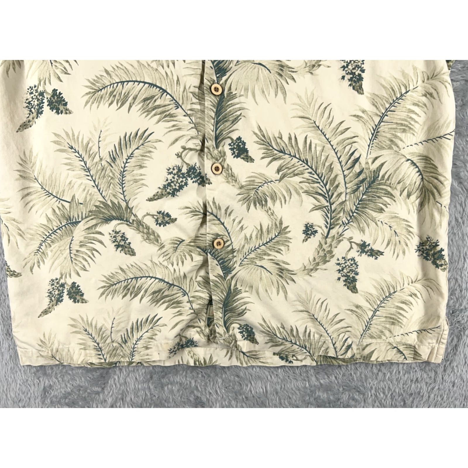 Tommy Bahama Tommy Bahama Shirt Men Large Ivory Palm Print Heritage Tortola Silk Button Up Size US L / EU 52-54 / 3 - 5 Thumbnail