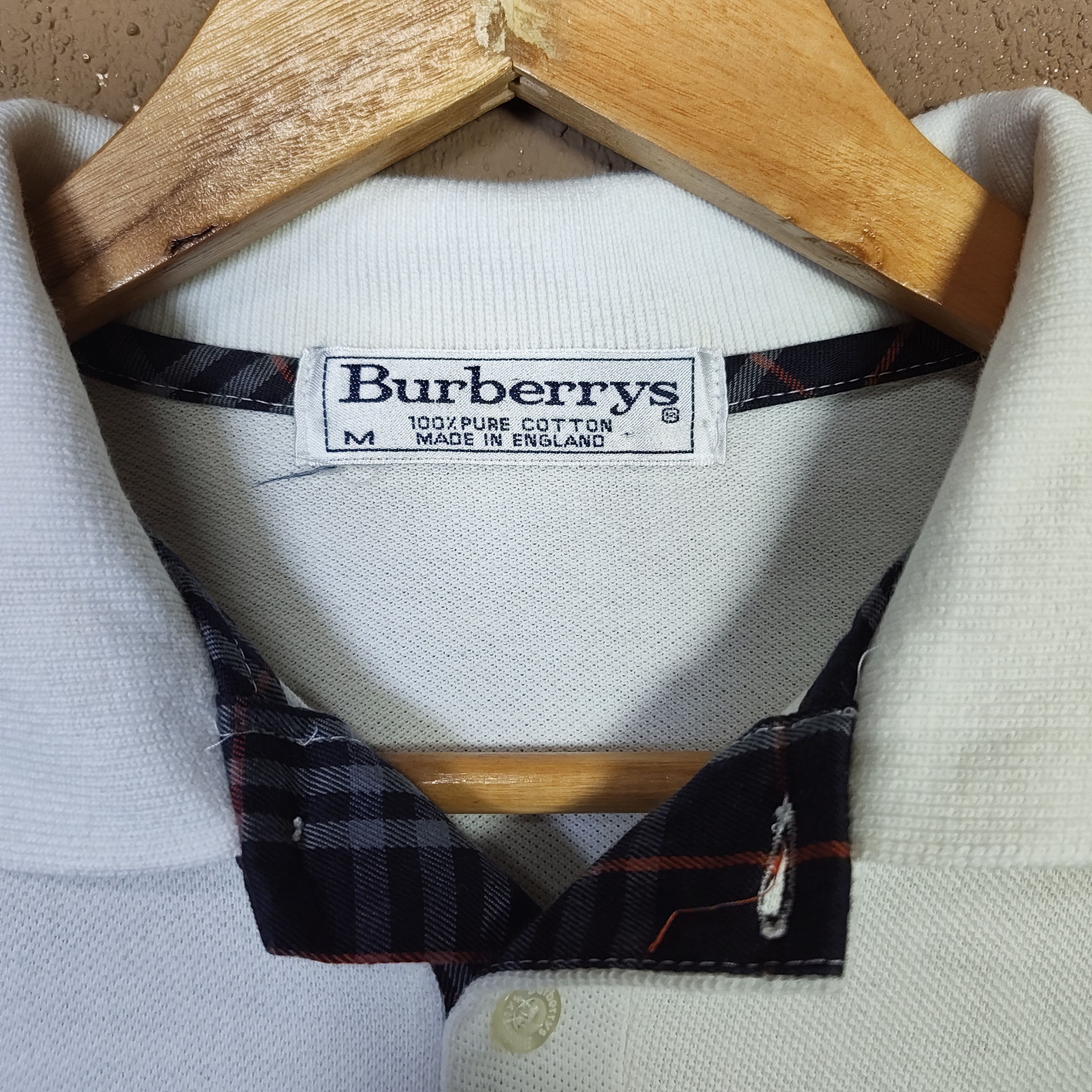 Burberry Vintage 90s BURBERRYS Nova Check Polo Tee Size US M / EU 48-50 / 2 - 5 Thumbnail